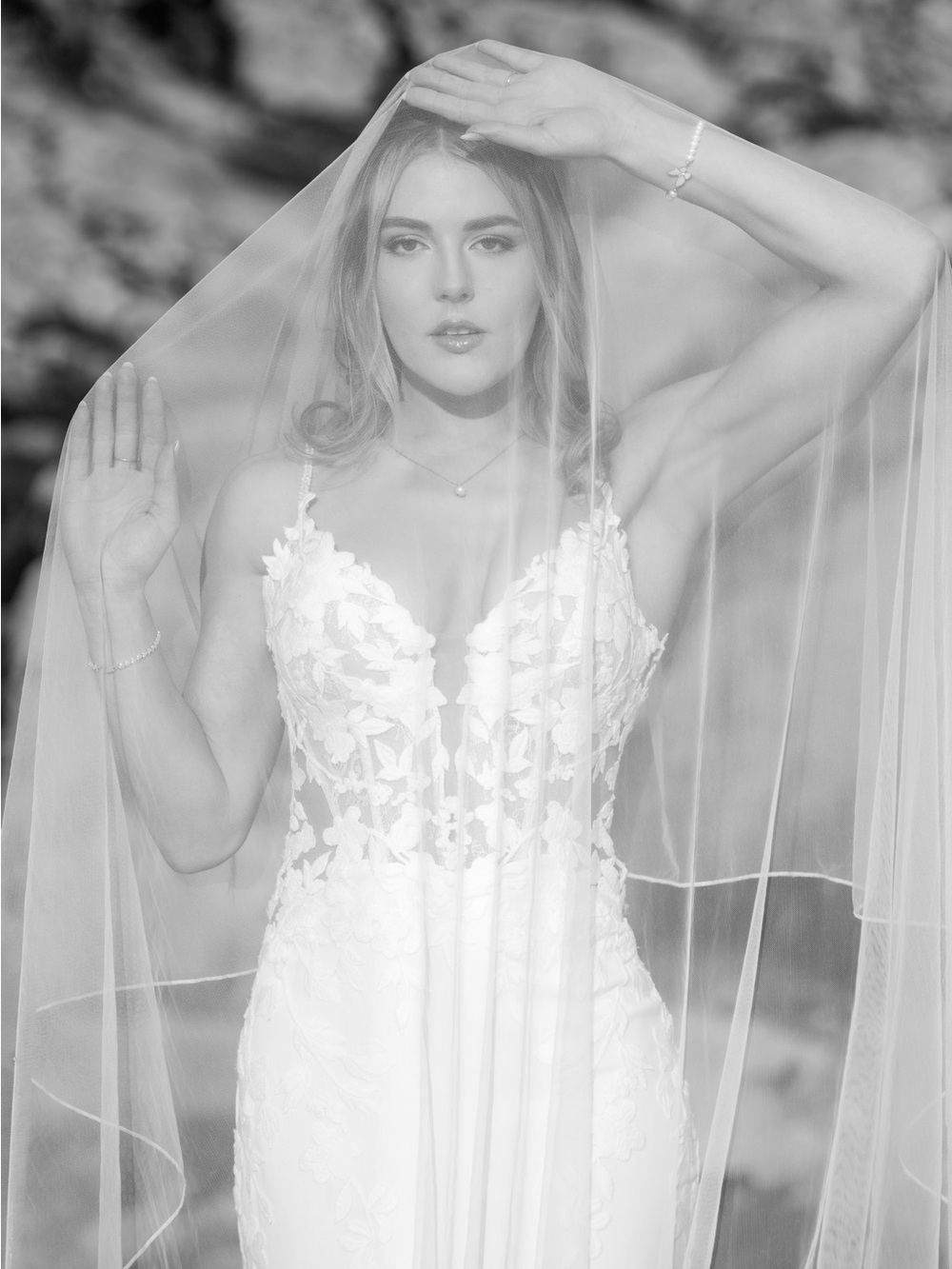 Wedding Veil: Cathedral Length, Minimalist Style